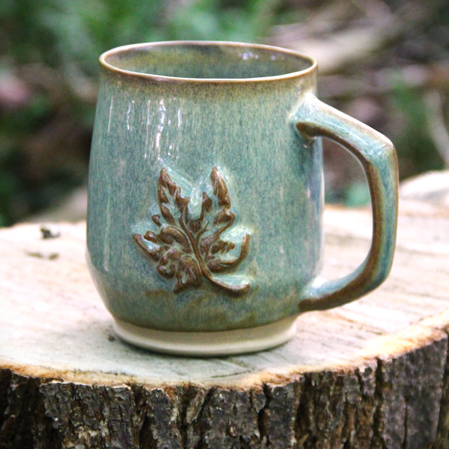 Tasse Géante "Érable 3D" - Vert cuivré
