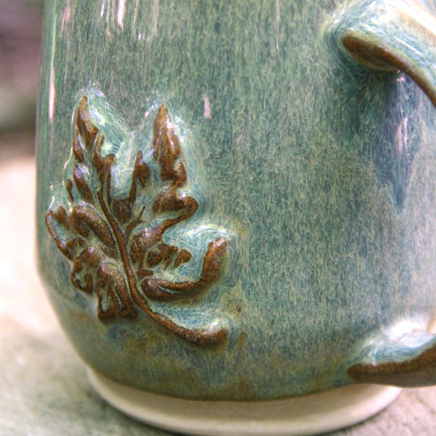 Tasse Géante "Érable 3D" - Vert cuivré