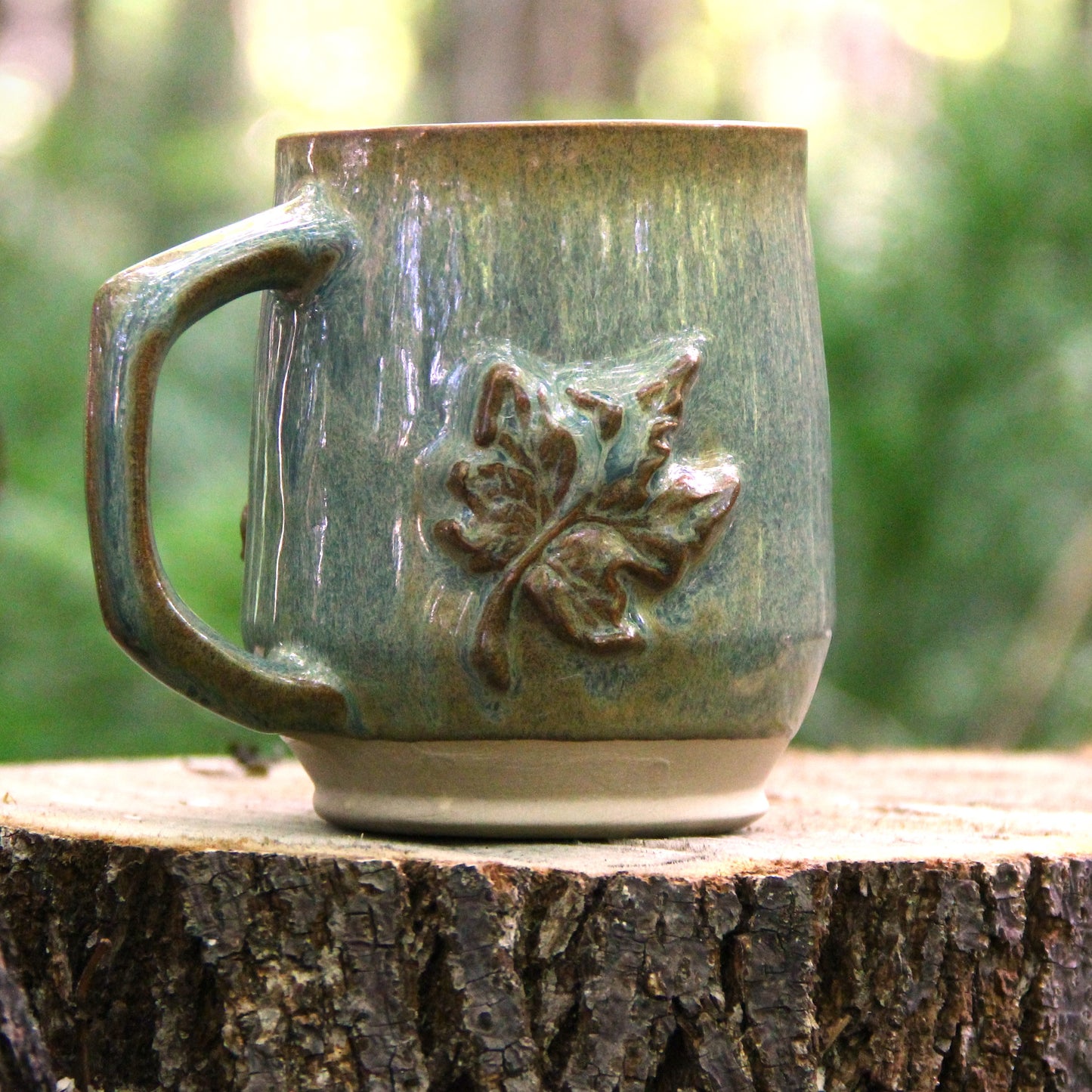 Tasse Géante "Érable 3D" - Vert cuivré