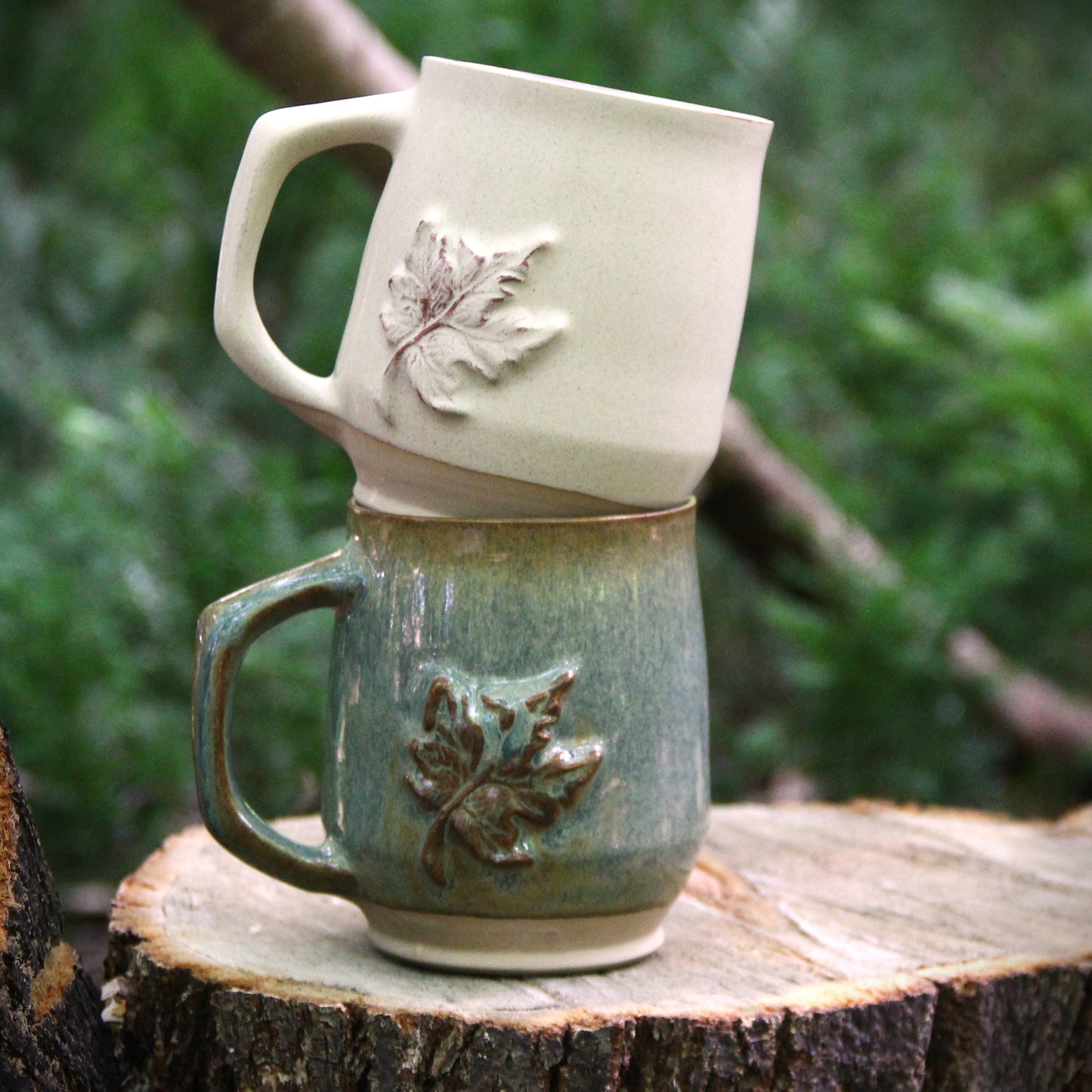 Tasse Géante "Érable 3D" - Vanille Satiné